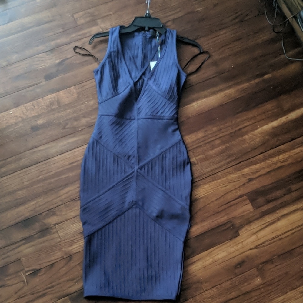 Missguided blue Bondage dress